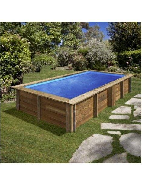 Piscinas desmontables imitacion madera