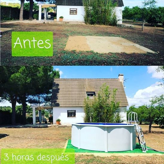Instalación piscina desmontable Gre KIT350ECO