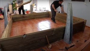 Piscina desmontable de madera Gre Instalación completa
