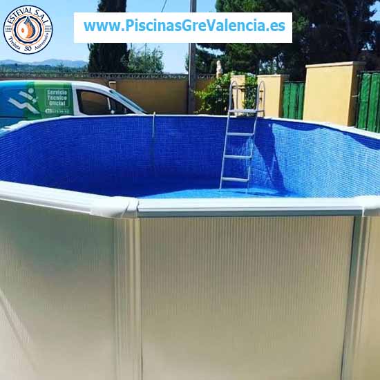 Venta y Instalación Piscinas Desmontable GRE 610 x 375 x 132