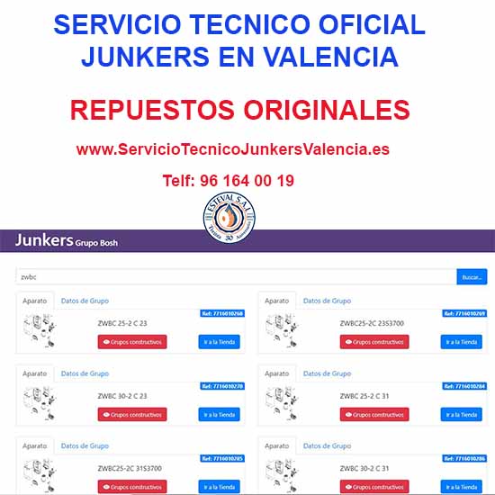 Nuevo Catalogo Repuestos para Calderas Junkers