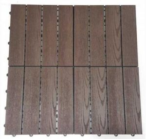 Tarima Gre para base de duchas exterior, imitación madera. (4 piezas de 30x30).