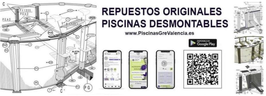 Repuestos Piscinas desmontables GRE