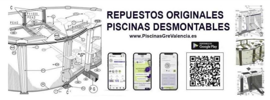 Piscinas desmontables GRE Repuestos Originales GRE 2023