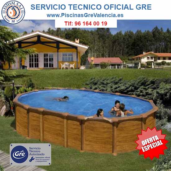Piscinas desmontables de acero y madera GRE 2023