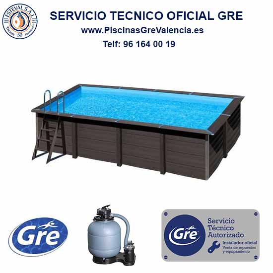 Piscinas rectangulares desmontables GRE