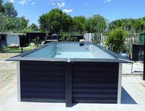 Instalación de piscina desmontable de composite Gre KPCOR46N esteval