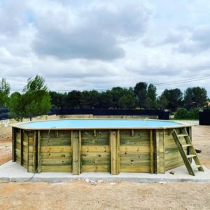 Venta e instalación de piscina desmontable de madera Gre Avocado1